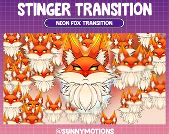 Magical Fox Animated Twitch Stinger Transition / Animal Scene / Phase Transition Stream / Rainbow Simple Clean Overlays / Aesthetic Overlay