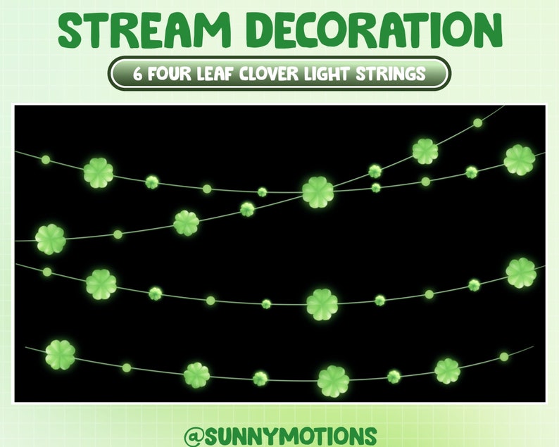 Animated Twitch Stream Decoration: Green Four Leaf Clover - Etsy