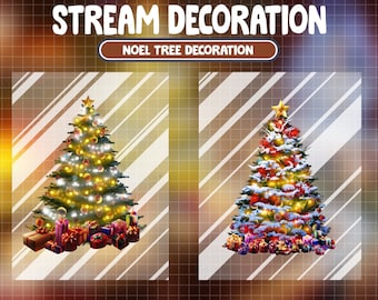 2x Animated Stream Decoration Noel Tree, Warm White Light Chains / Christmas Gift / Winter / Xmas Night / Holiday Season / New Year / Cozy