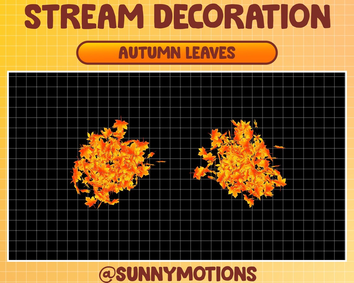 Fall Streamer Designs 3x Animated Stream Decoration Autumn Leaves Confetti Shooting / Maple ...