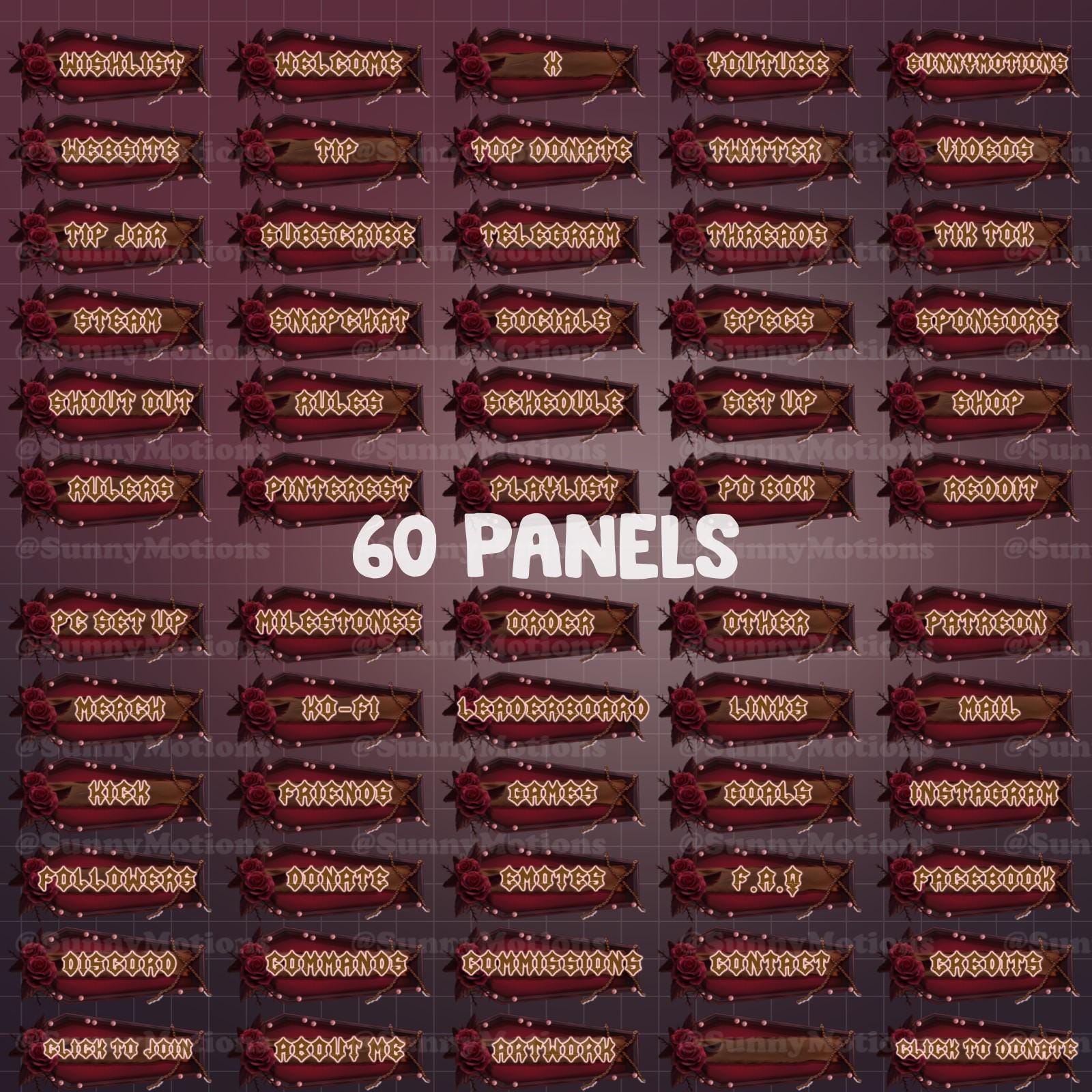 Table Weapons Overlay ANIMATED Stream Package: Lo-fi Aesthetic Crimson Vampire Sword ...