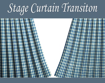 Rideau de cirque en tissu à carreaux Transition Twitch dard animée Animation / Rideaux de théâtre Transition Twitch / Transition de superposition Twitch