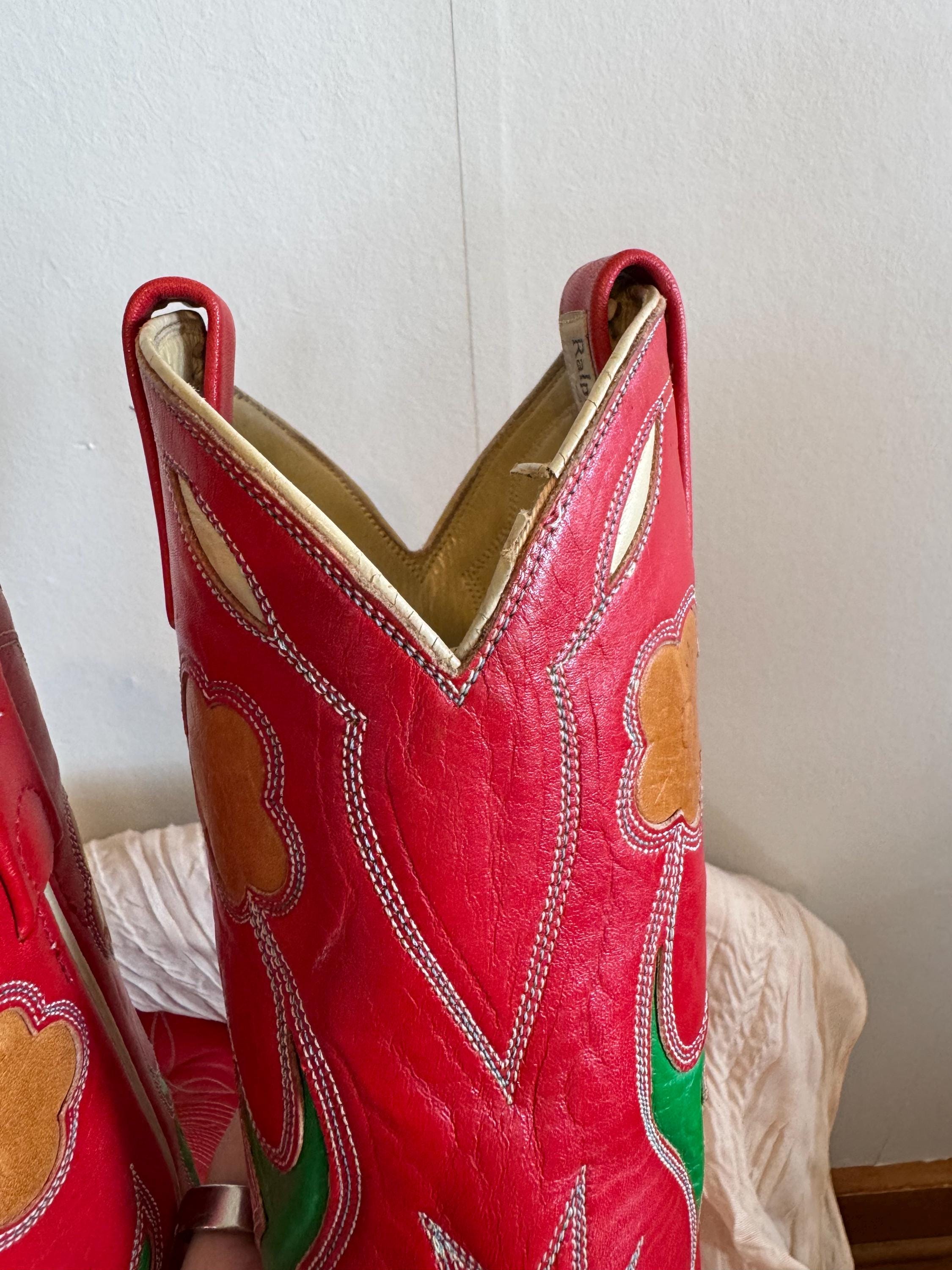 Vintage Ralph Lauren Selene Western Floral Boots 1970s - Etsy display picture 2