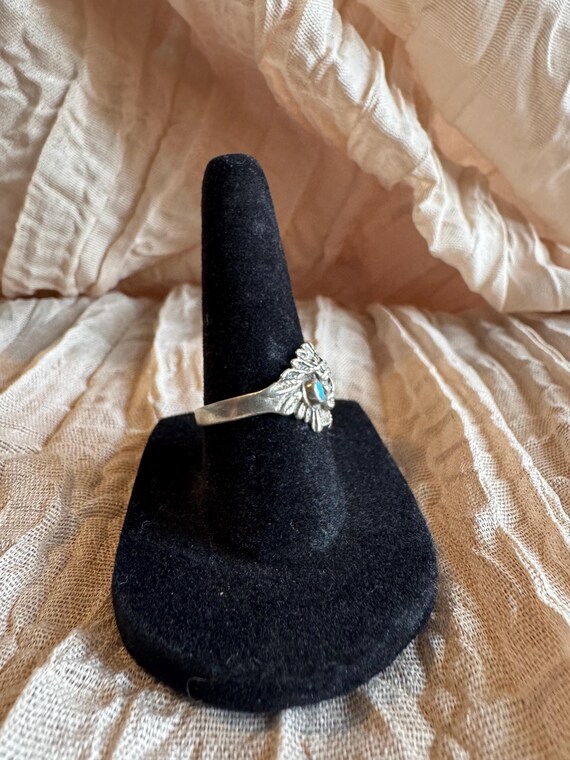 Native American Head Piece with two Turquoise Sto… - image 2