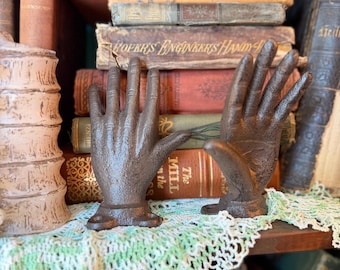 Cast Iron Hand Wall Mounts, Door pulls, Drawer Pulls, oddity hands
