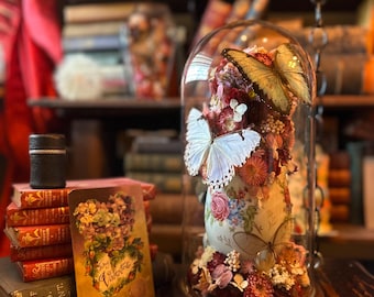 Insect Art Cloche Terrarium