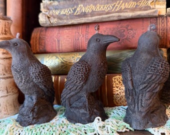 Bees wax Raven Candle (listing for 1 Raven Candle)
