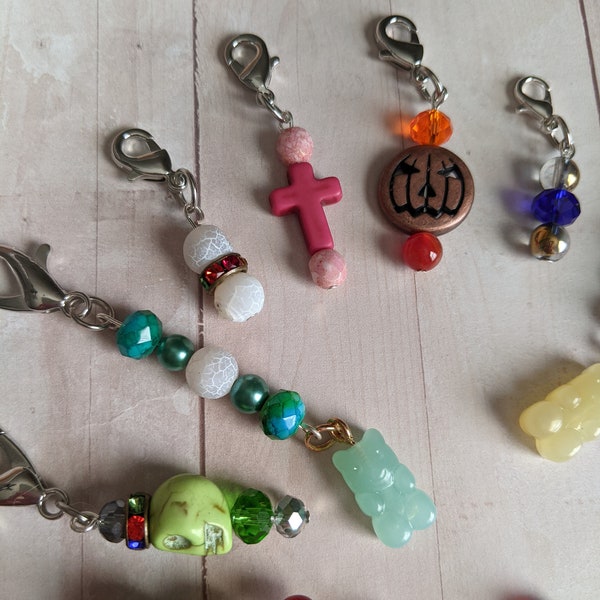 Custom stitch markers, Crochet accessories Set of 4