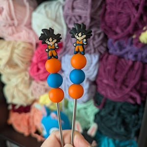 Handgemachte gehäkelte Ami Sticks mit Silikonperlen