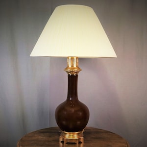 Hollywood Regency Chinese  Asian vintage Porcelain de Paris French Table lamp (ST.72)