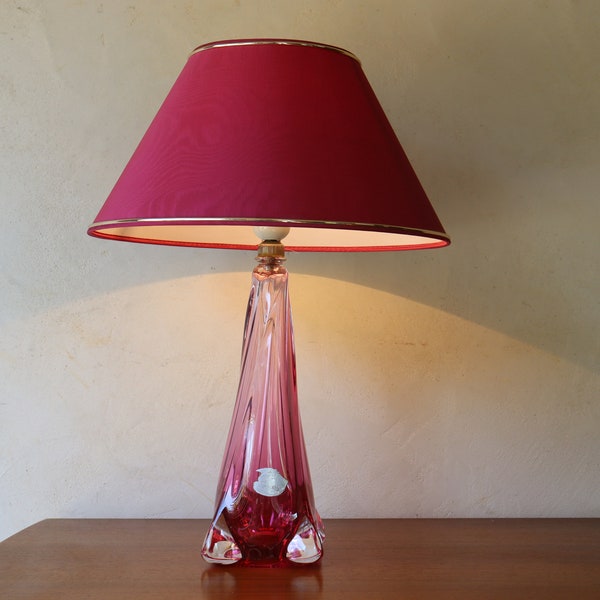 Vintage Belgian Val saint Lambert Crystal table lamp (ST.48)