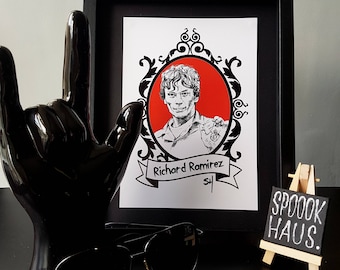 Richard Ramirez (Red) - A5 size Print 250gsm card (A5 print only)