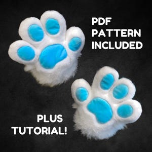 DIY Fursuit Handpaw Sewing Pattern + Tutorial – Digital PDF Download – Make Your Own Furry Paws for Fursuiting