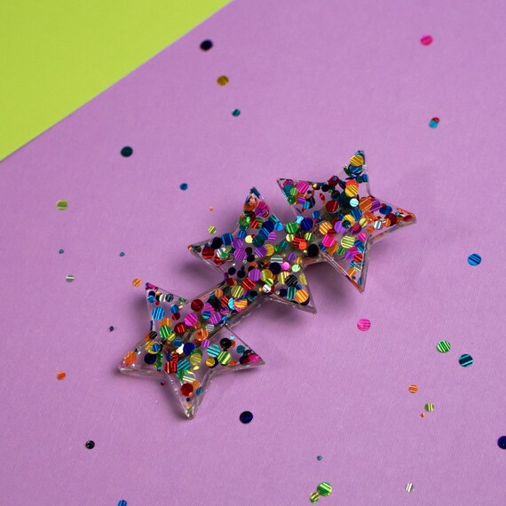 Confetti Party Barrettes! - Etsy display picture 2