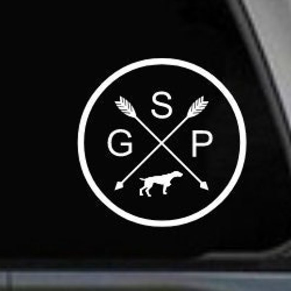 German Short Haired Pointer Decal,  GSP Vinyl Sticker, GSP Vinyl Window Decal, German Shorthaired Pointer Window Decal