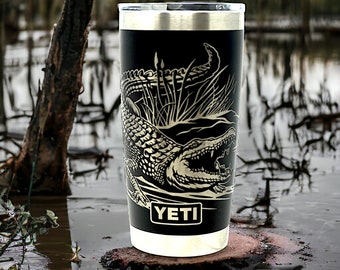 Personalized Bayou Alligator Stainless Steel Yeti Rambler