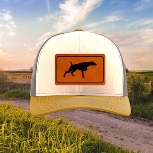 GSP Hat, Leatherette Patch GSP Hat, GSP Cap, German Shorthaired Pointer Cap