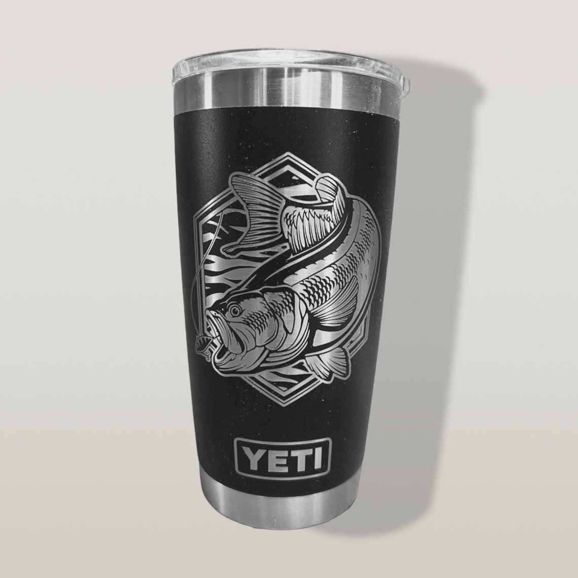 Bass Fishing Yeti Bass Yeti Bass Fishing Tumbler Bass Etsy
