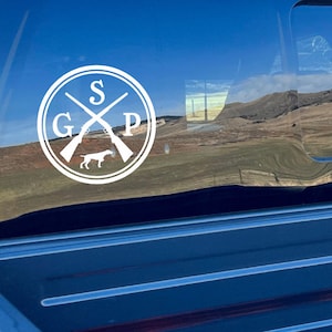 GSP Vinyl Window Decal: German Shorthaired Pointer Sticker