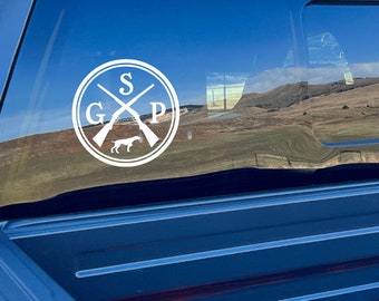 GSP Vinyl Window Decal: German Shorthaired Pointer Sticker
