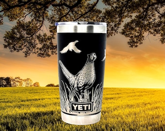 Pheasant Hunting Yeti Rambler: Engraved Tumbler