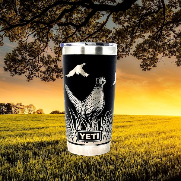 Pheasant Hunting Yeti Rambler: Engraved Tumbler