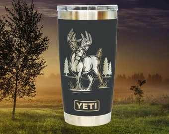 Whitetail Deer YETI Tumbler: Personalized Insulated Rambler
