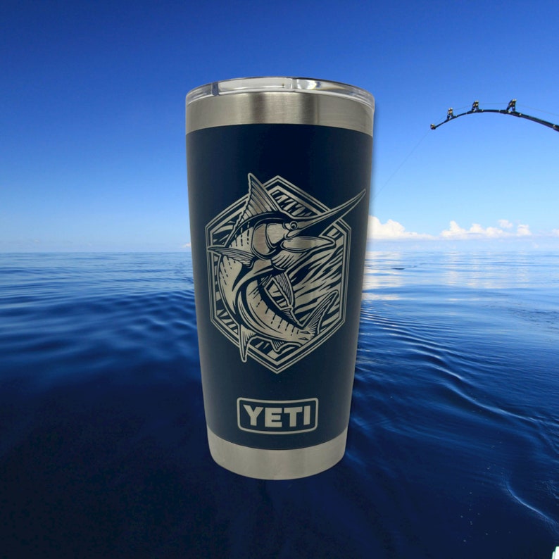 Marlin Fishing Yeti Rambler Marlin Fishing Yeti Fishing Etsy