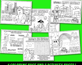 Download Roblox Coloring Book Etsy
