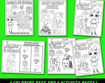 Jojo Siwa Coloring Etsy