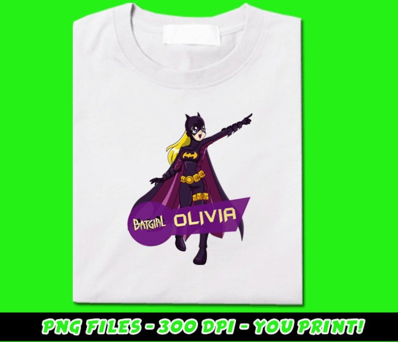Batgirl Iron On Digital File Only Batgirl Iron On Transfer Batgirl Printable Shirt Design