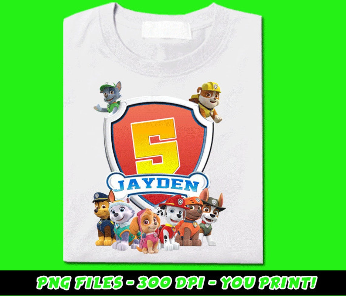 paw patrol birthday shirt svg file paw patrol birthday shirt svg file