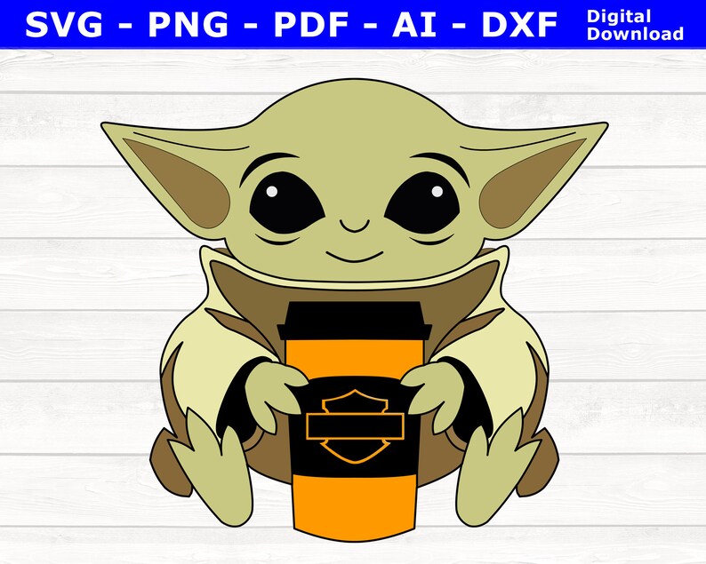 Dxf Ai Baby Yoda Harley For Printing Tshirts Cameo Cricut Sticker Stencil Instant Download Baby Yoda Harley Davidson Logo Svg Pdf Png Clip Art Art Collectibles Las Hermosas Fr