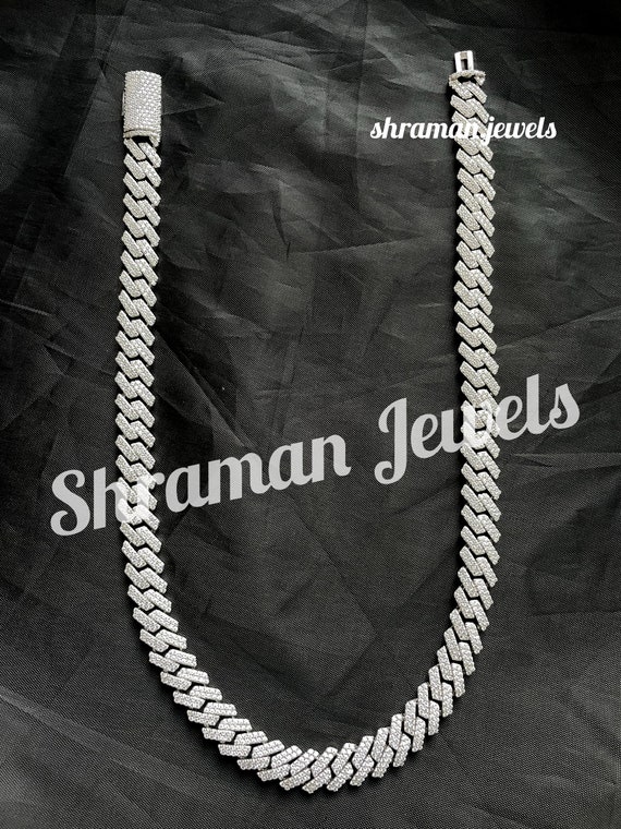 14mm Diamond Cuban Link Chain VVS 