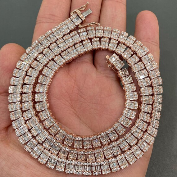 Iced Out Baguette Chain VVS Moissanite 