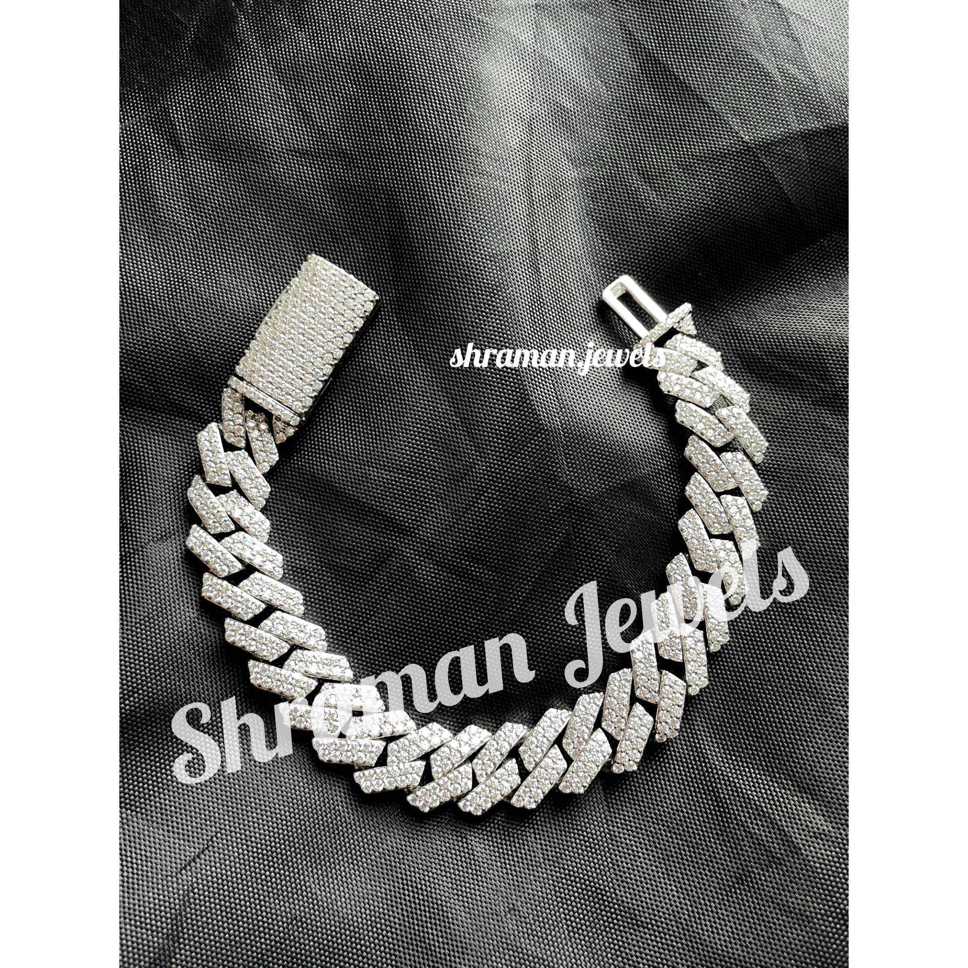 14mm Diamond Cuban Link Bracelet Iced 
