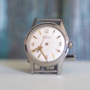 German  ROBERTA  watch case / dial / hands set , mint, nos, unused
