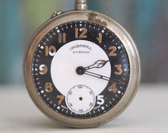 INGERSOLL Chrono - antique pocket watch, made in Germany - working condition, sold for spares/repair