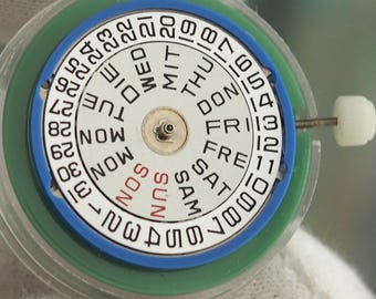 NOS Durowe INT 7526-4 Automatiskt Urverk – 17 Juveler, Dag-Datum, Vintage Tyskt Kaliber, Gäller i Gänget