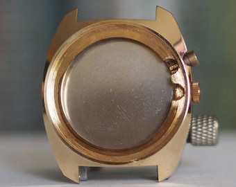 Vintage German watch case , mint, nos, unused, gold plated