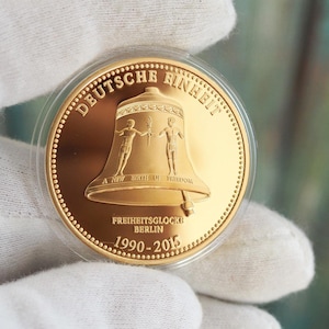 Commemorative coin - 25 years German unity  Medal - 24k gold plated bronze / Deutschland Medaille 2015 PA101 - 25 Jahre Deutsche Einheit