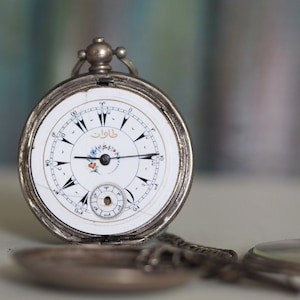 BILLODES Antique Ottoman Silver Key Winding Pocket Watch