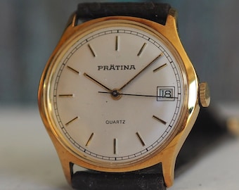 Pratina - German quartz watch- not tested, sold as not working, mint condition for spares or repair