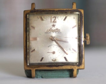 Vintage Schweizer Mechanische Uhr Aretta - nicht funktionsfähig, mechanische Uhrersatzteile, mechanische Versorgung