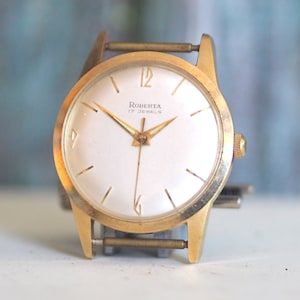 German  ROBERTA  watch case / dial / hands set , mint, nos, unused