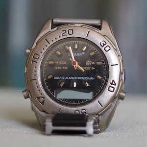 SHARP quartz Chronograph watch - not tested, sold as not working