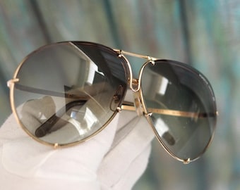 Vintage Porsche Design by Carrera 5621 Gold Sunglasses Austria 80's