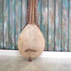 Handmade hand carved  Lahuta, Gusle,  Wooden  Musical Instrument, North Albanian, Kosovo, Montenegro ,Traditional Music Instrument