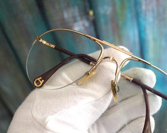 Vintage Rare Etienne Aigner EA13 21 semi rimless glasses