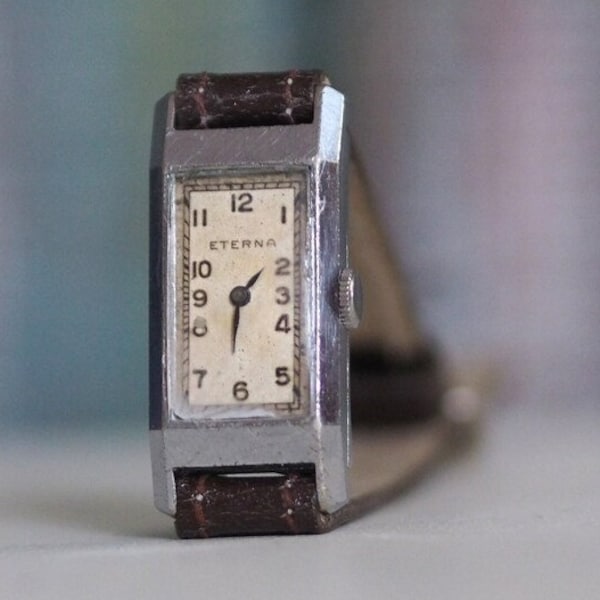 ETERNA - Late 1920's Art Deco Swiss made mechanical wind up ETERNA - 15jewels - start and stops, sold as not working, for repair